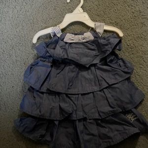 Denim ruffle dress with panties size 12 months
